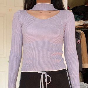 Topshop Cut Out Turtleneck